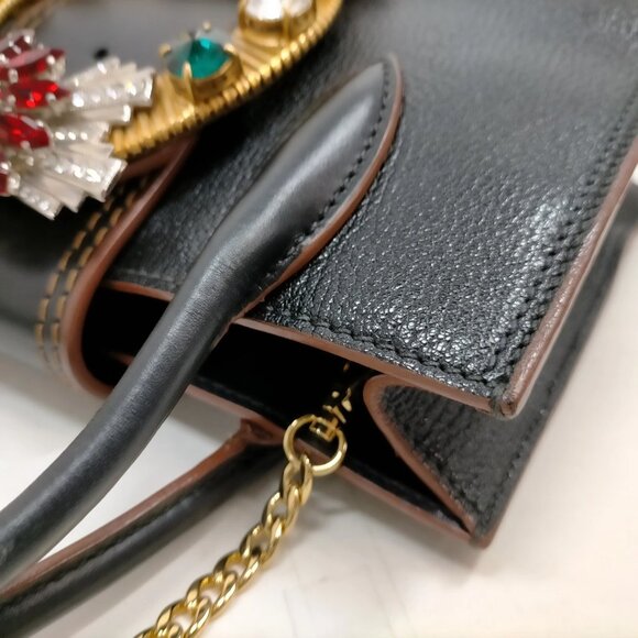 Miu Miu Hand Bag Black Leather mon-502-090525 - Picture 8 of 16
